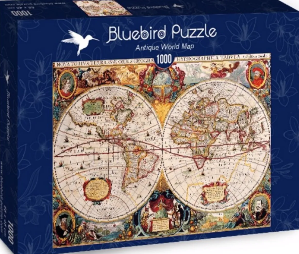 Bluebird Puzzle Antieke Wereldkaart - puzzel van 1000 stukjes