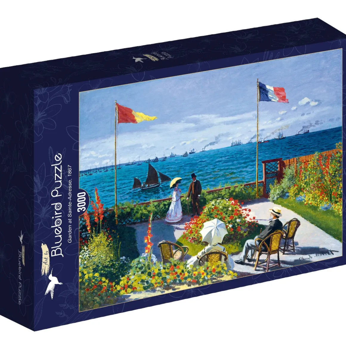 Bluebird Puzzle Claude Monet - Terras in Sainte-Adresse - puzzel van 3000 stukjes