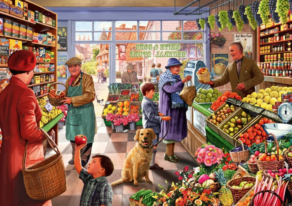 Bluebird Puzzle In de groentewinkel - puzzel van 1000 stukjes