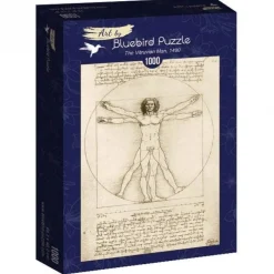 Bluebird Puzzle Leonardo Da Vinci - The Vitruvian Man, 1490 - 1000 stukjes