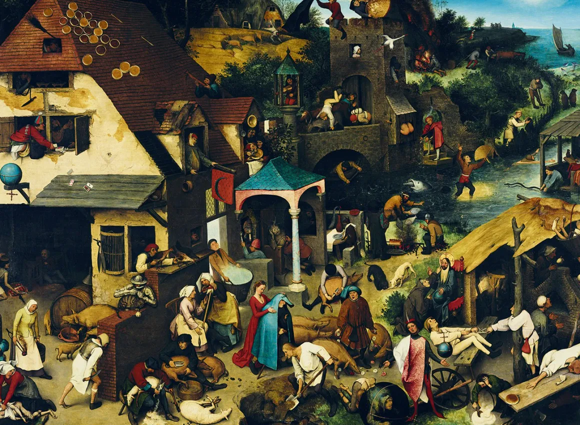 Bluebird Puzzle Pieter Bruegel - Spreekwoorden - puzzel van 3000 stukjes