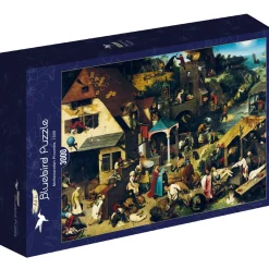Bluebird Puzzle Pieter Bruegel - Spreekwoorden - puzzel van 3000 stukjes