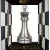 Cast Puzzle Koning Zilver - Schaakstuk - Cast breinbreker
