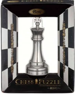 Cast Puzzle Koning Zilver - Schaakstuk - Cast breinbreker