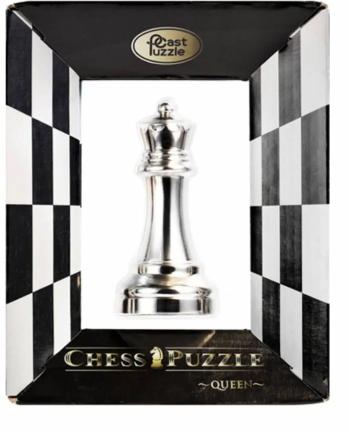 Cast Puzzle Koningin Zilver - Schaakstuk - Cast breinbreker