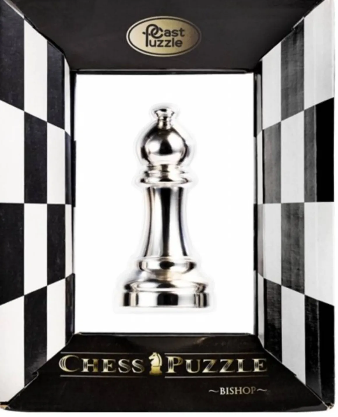 Cast Puzzle Loper Zilver- Schaakstuk - breinbreker