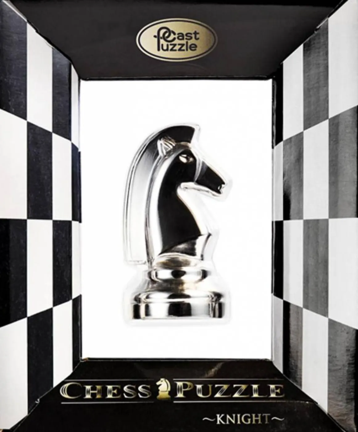 Cast Puzzle Paard Zilver - Schaakstuk - Cast breinbreker