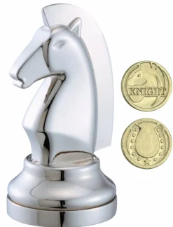 Cast Puzzle Paard Zilver - Schaakstuk - Cast breinbreker