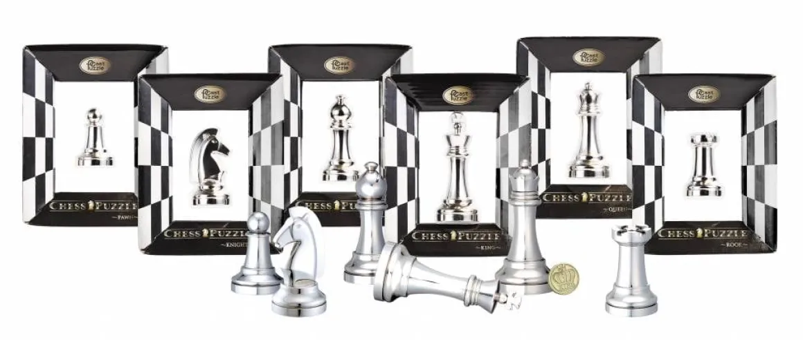 Cast Puzzle Paard Zilver - Schaakstuk - Cast breinbreker
