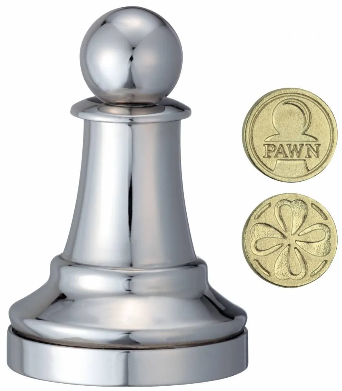 Cast Puzzle Pion Zilver- Schaakstuk - breinbreker