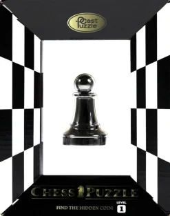 Cast Puzzle Pion Zwart- Schaakstuk - breinbreker