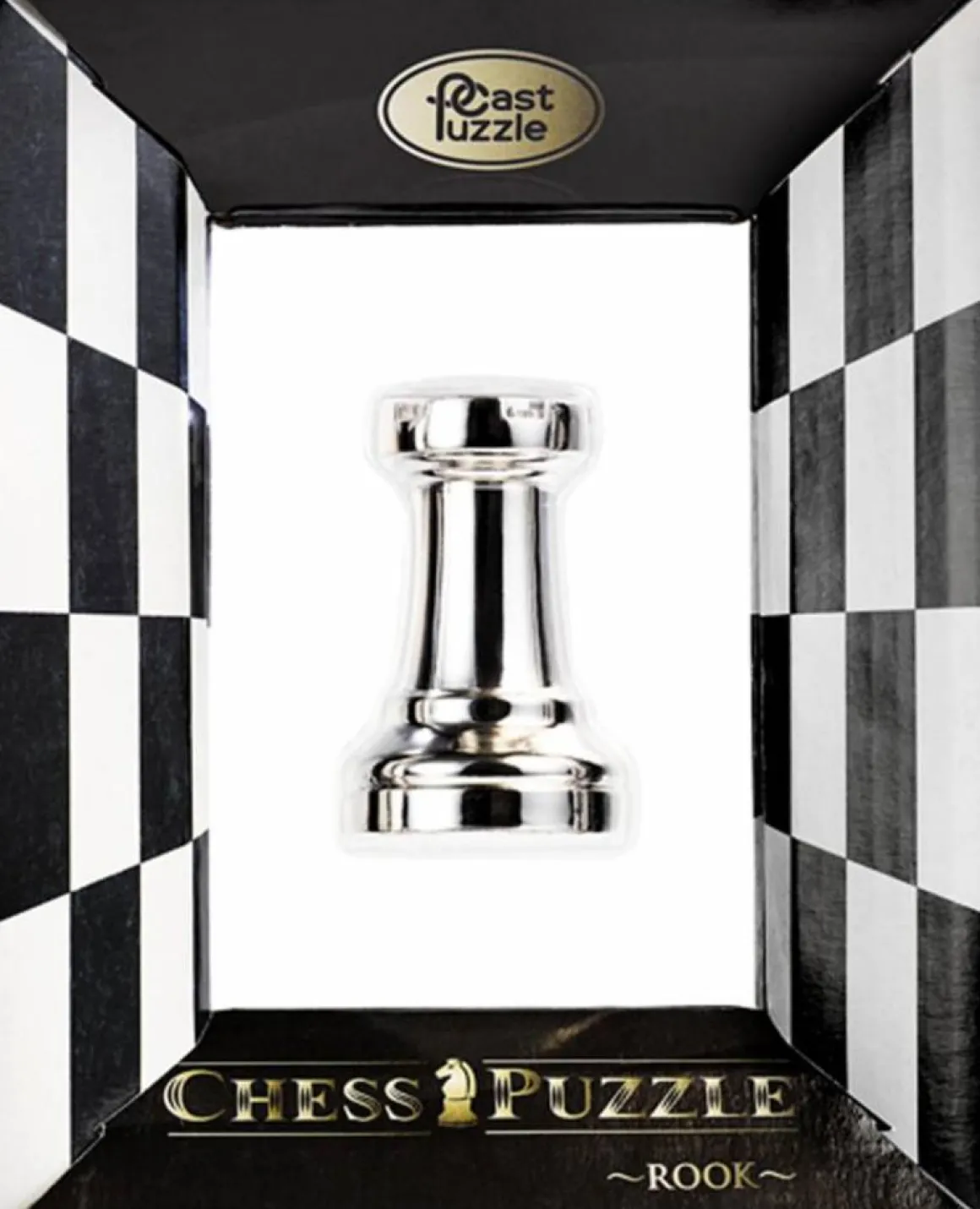 Cast Puzzle Toren Zilver- Schaakstuk - Cast breinbreker