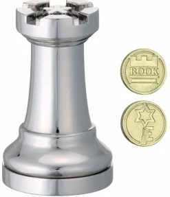 Cast Puzzle Toren Zilver- Schaakstuk - Cast breinbreker