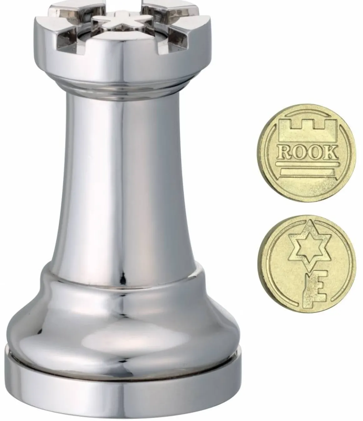 Cast Puzzle Toren Zilver- Schaakstuk - Cast breinbreker