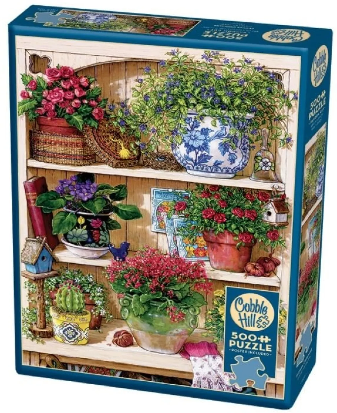 Cobble Hill Bloemenkast - puzzel van 500 XL stukjes
