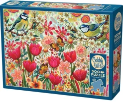 Cobble Hill Briesje in de bloementuin - puzzel van 500 XL stukjes