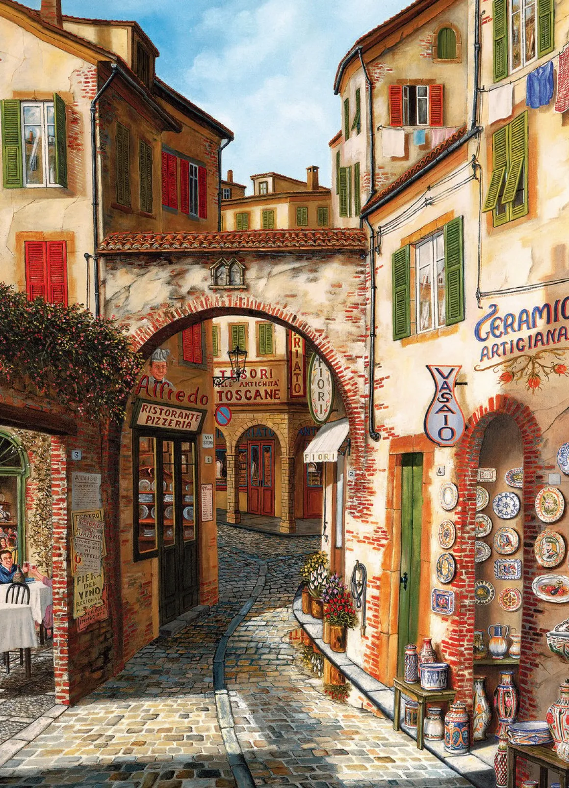 Cobble Hill Ceramica - puzzel van 1000 stukjes