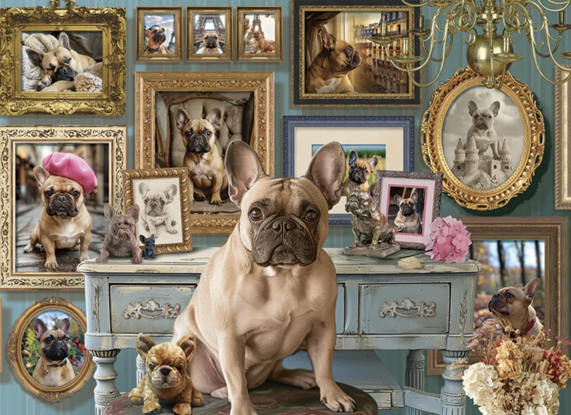 Cobble Hill De Franse Bulldog - puzzel van 500 XL stukjes