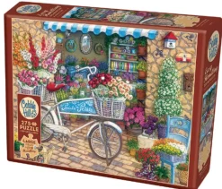 Cobble Hill Fiets bij de bloemenwinkel - puzzel van 275 XXL stukjes