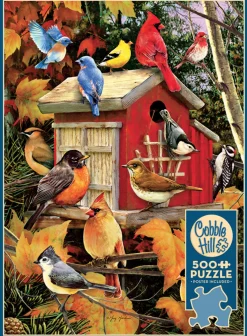 Cobble Hill Herfst Vogelhuisje - puzzel van 500 XL stukjes