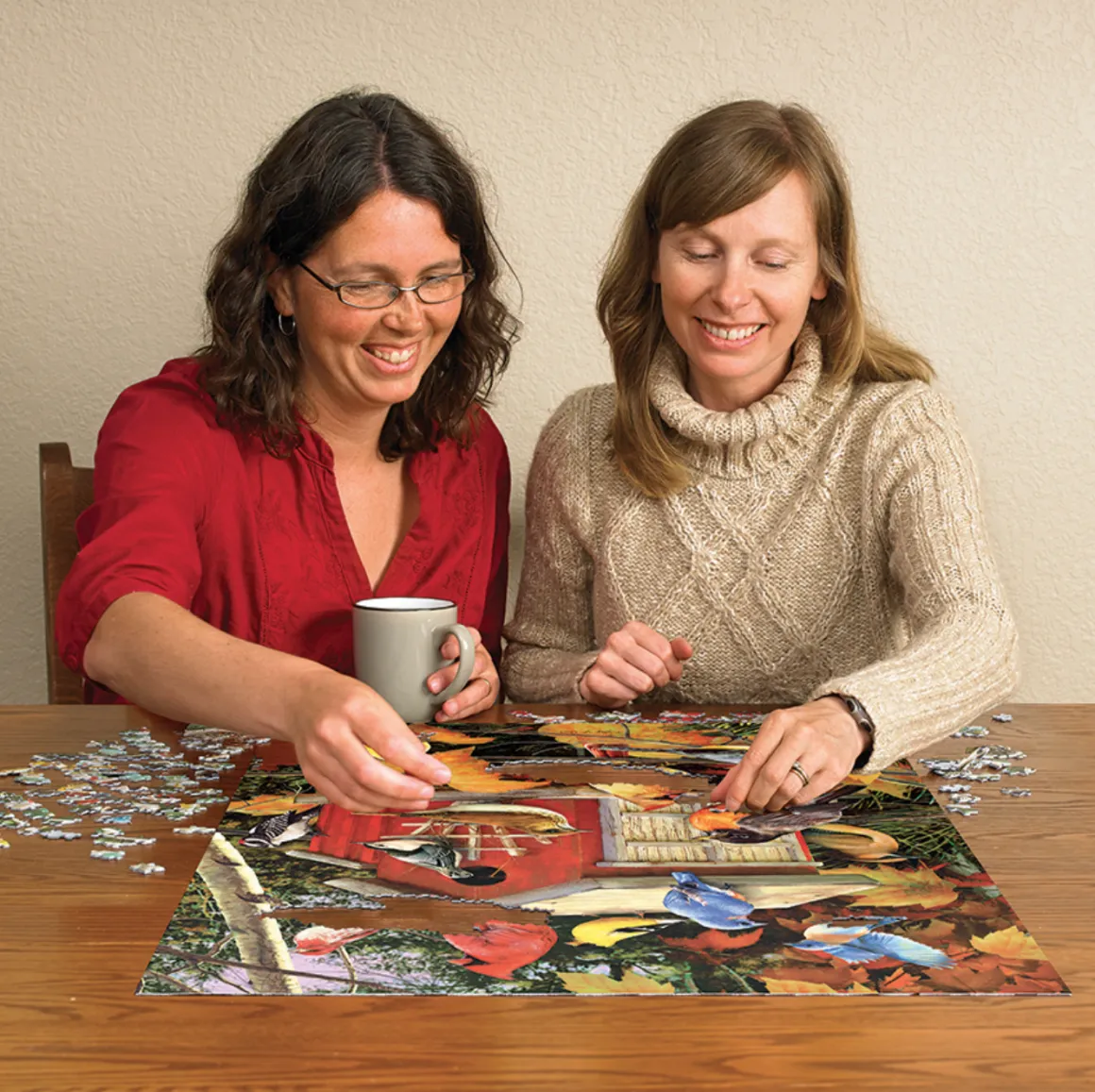 Cobble Hill Herfst Vogelhuisje - puzzel van 500 XL stukjes