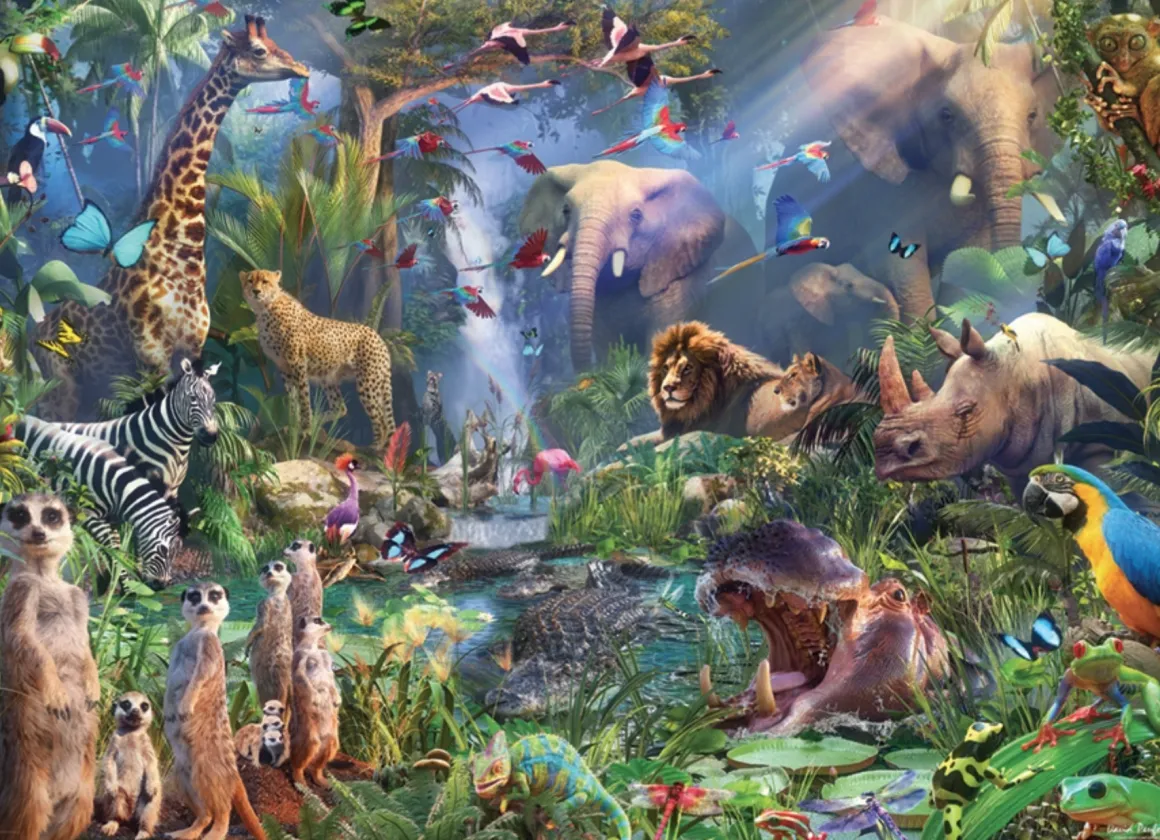 Cobble Hill In de jungle - puzzel van 1000 stukjes