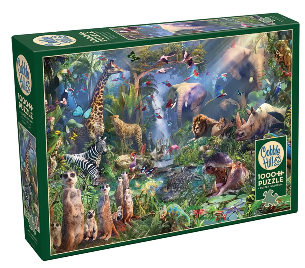Cobble Hill In de jungle - puzzel van 1000 stukjes