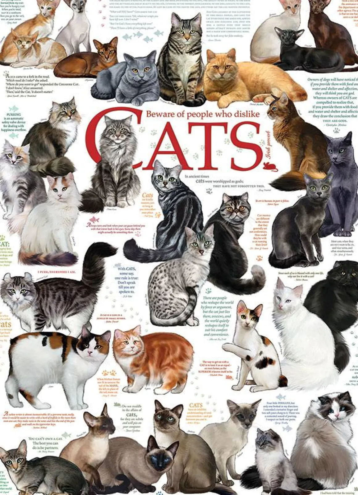 Cobble Hill Katten Citaten - 1000 stukjes