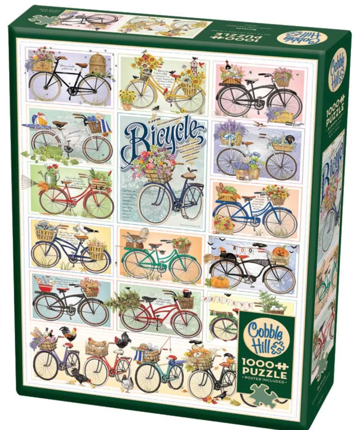 Cobble Hill Kleurrijke fietsen - puzzel van 1000 stukjes