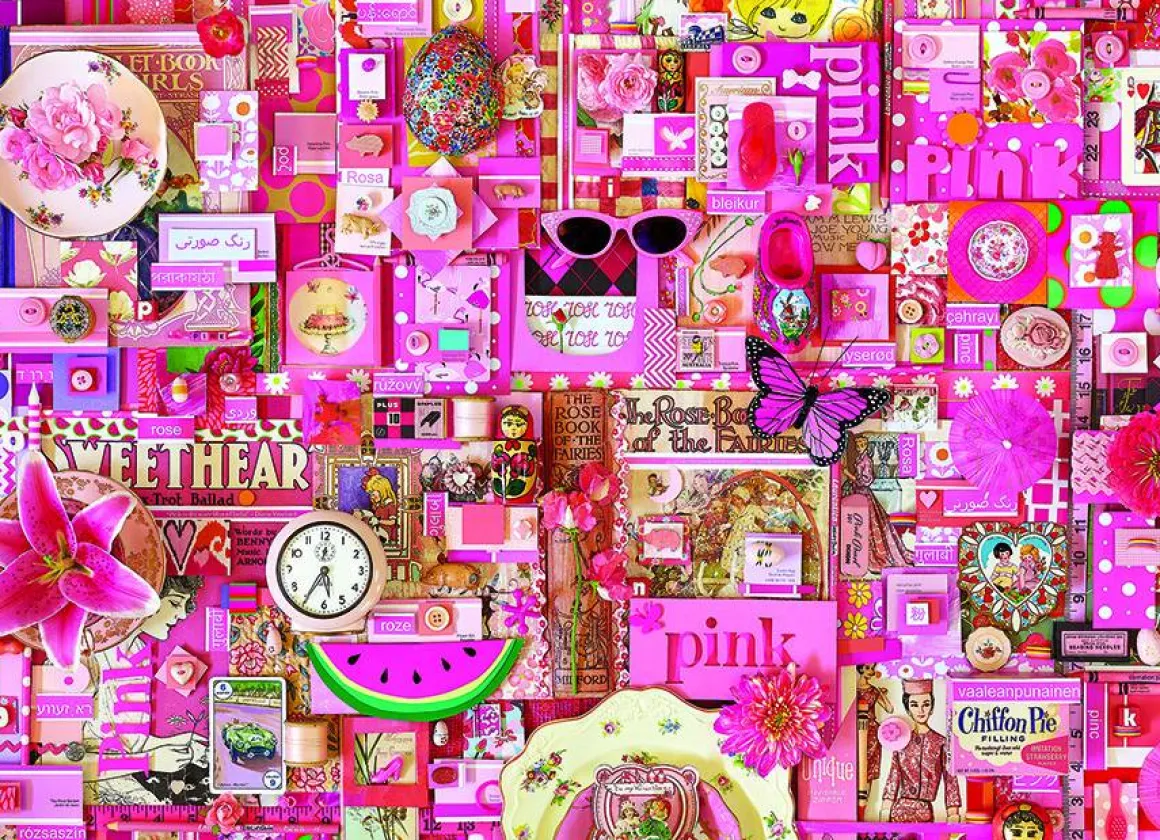 Cobble Hill Roze - puzzel van 1000 stukjes