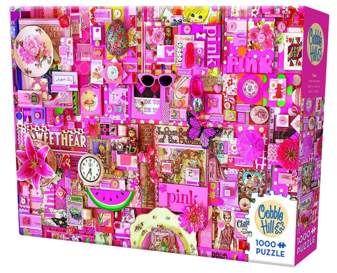 Cobble Hill Roze - puzzel van 1000 stukjes
