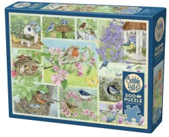 Cobble Hill Tuinvogels in de Lente - puzzel van 500 XL stukjes