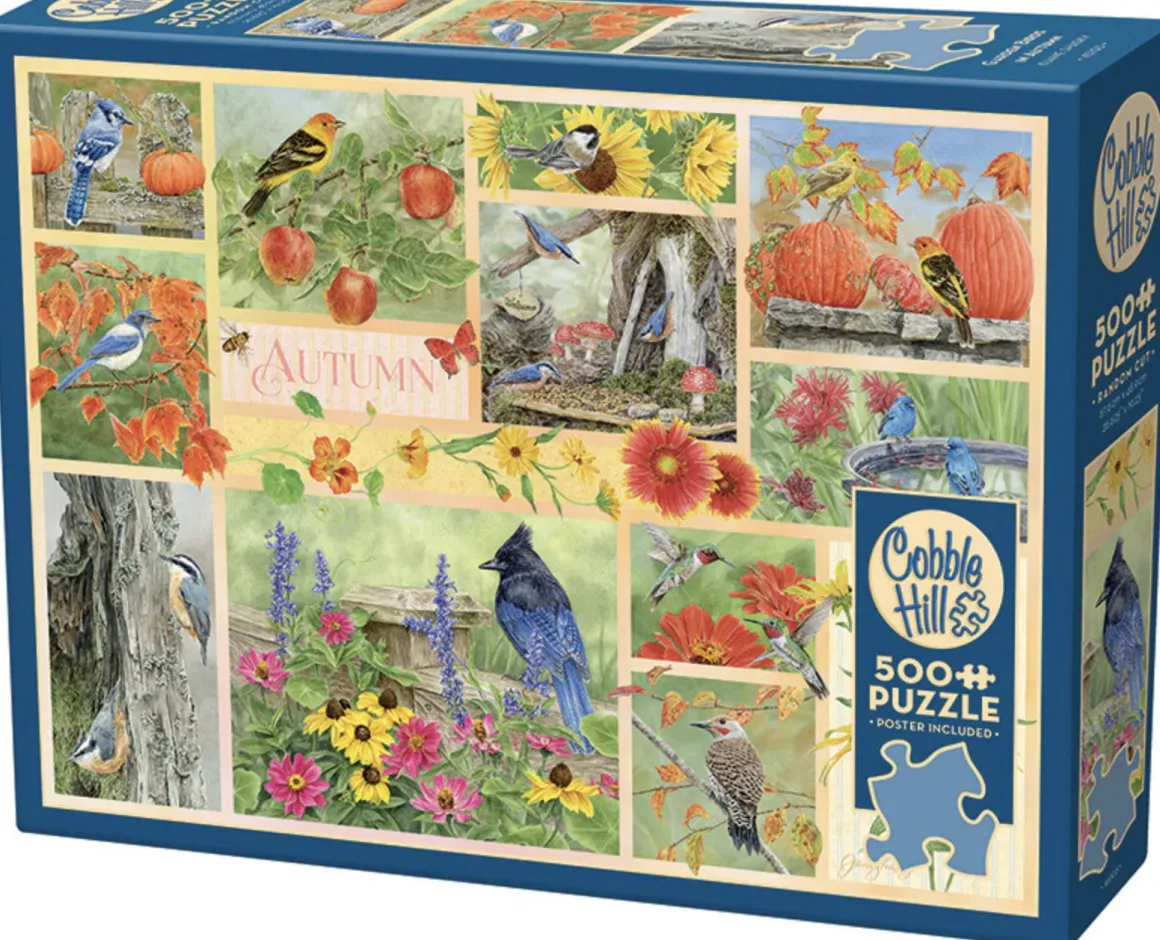 Cobble Hill Tuinvogels in de Herfst - puzzel van 500 XL stukjes