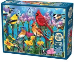 Cobble Hill Vogels op het hek - puzzel van 500 XL stukjes