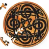 Curiosi Honden - Dubbelzijdige Ronde puzzel in hout - 88 stukjes