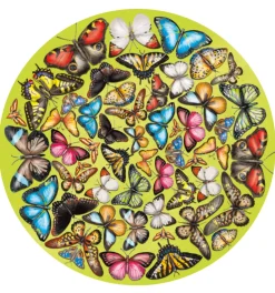Curiosi Papillon - Dubbelzijdige Ronde puzzel in hout - 424 stukjes