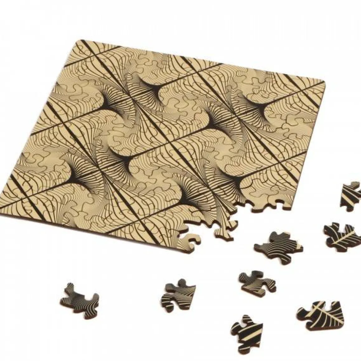 Curiosi Puzzel Double Q-Glitter - Dubbelzijdige puzzel in Hout - 123 stukjes