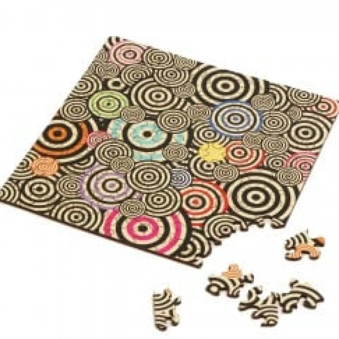Curiosi Puzzel Double Q-Mad - Dubbelzijdige puzzel in Hout - 123 stukjes