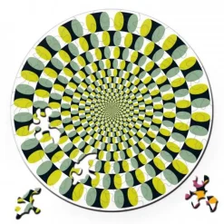 Curiosi Puzzel Double Swing - Dubbelzijdige Ronde puzzel in Hout - 88 stukjes
