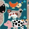 Djeco 6 reuzengrote puzzels van boerderijdieren - 9, 12 en 15 stukjes