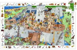 Djeco Bescherm het kasteel - puzzel van 100 stukjes