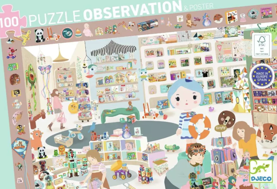 Djeco De kleine winkel - puzzel van 100 stukjes