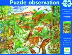 Djeco Dinosaurussen - puzzel van 100 stukjes