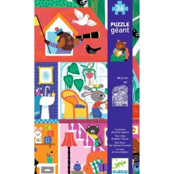 Djeco Het huis van de kleine vriendjes - Reuzepuzzel van 36 stukjes