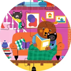 Djeco Het huis van de kleine vriendjes - Reuzepuzzel van 36 stukjes