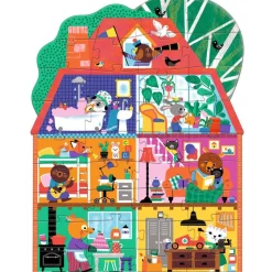 Djeco Het huis van de kleine vriendjes - Reuzepuzzel van 36 stukjes