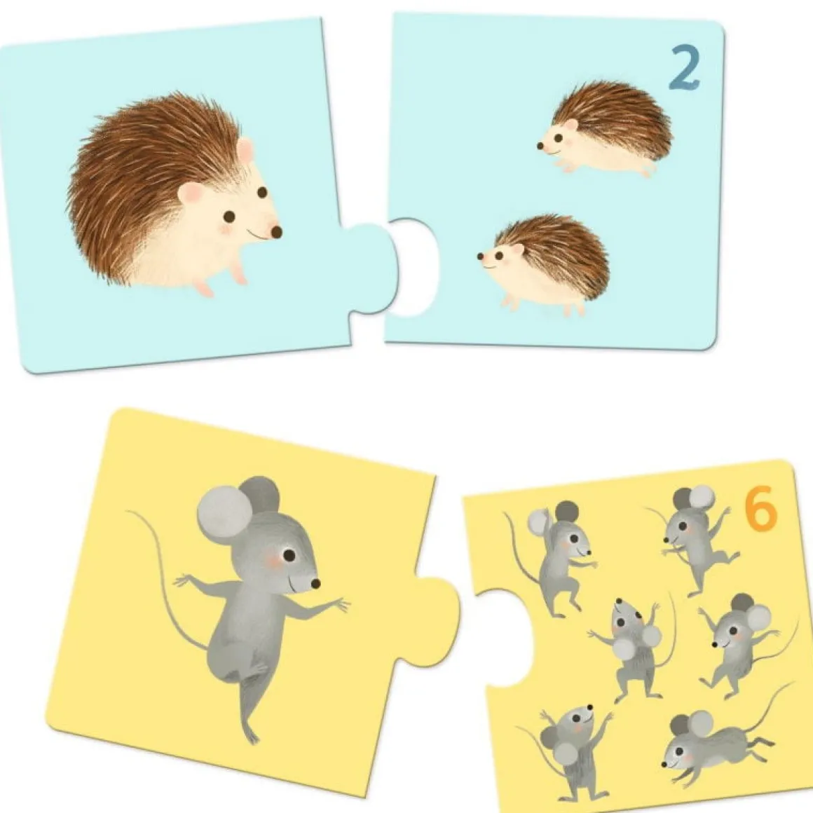 Djeco Puzzel duo - Baby Diertjes - 12 x 2 stukjes