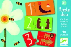 Djeco Puzzel duo - getallen - 10 puzzels van 2 stukjes