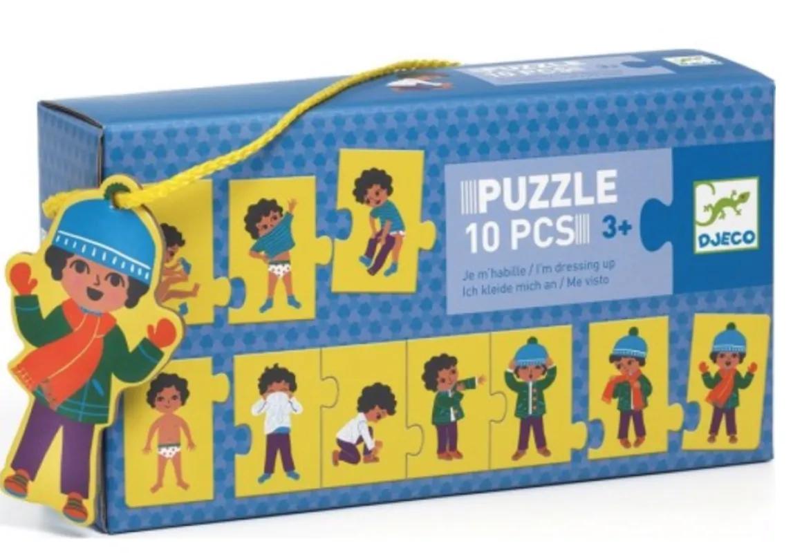 Djeco Puzzel trio - Ik kleed me aan - 10 stukjes