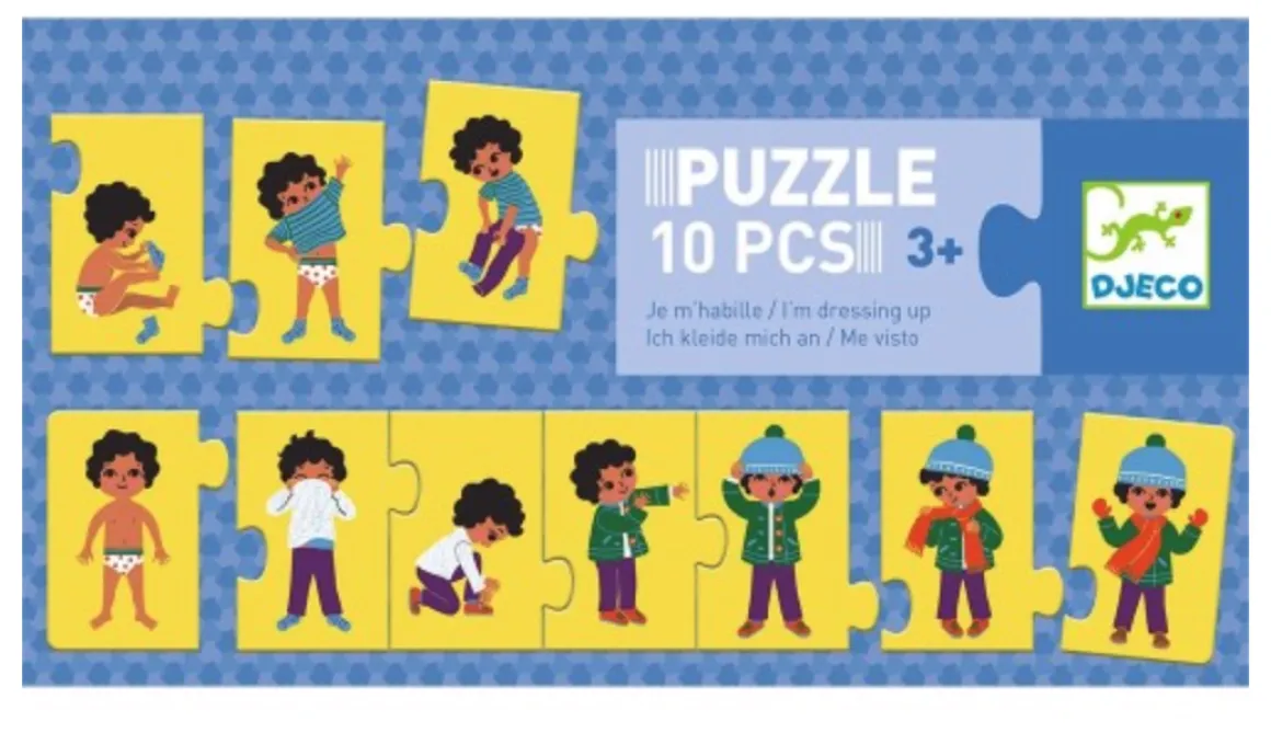 Djeco Puzzel trio - Ik kleed me aan - 10 stukjes
